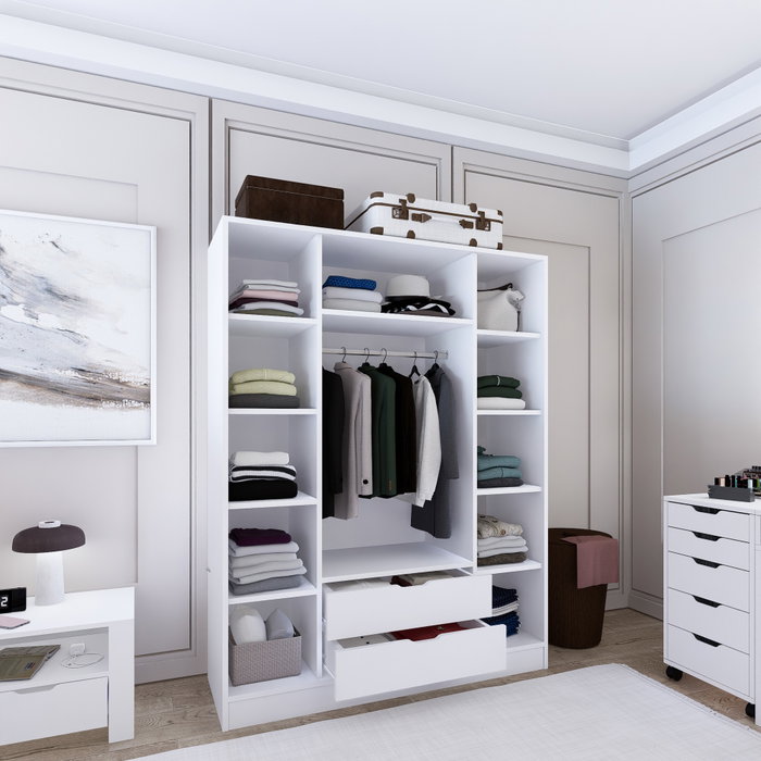Hanah Home Armario Duru 4 Puertas Blanco Mate Hanah Home Armario Duru 4 Puertas Blanco Mate
